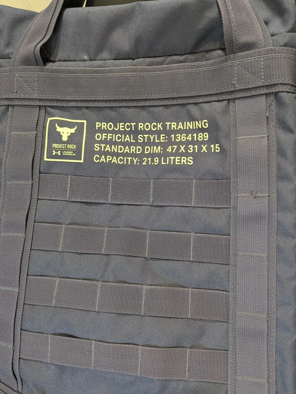 Under Armour X Project Rock Training Box Duffle Backpack Gym Bag Rugged